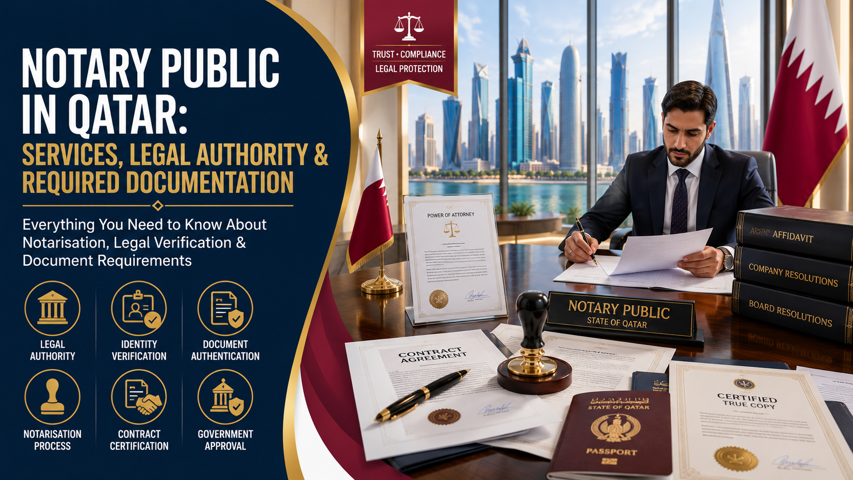 Notary Public in Qatar Services, Legal Authority & Required Documentation