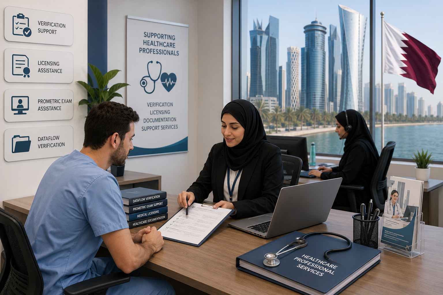 Healthcare licensing and DataFlow verification services in Qatar