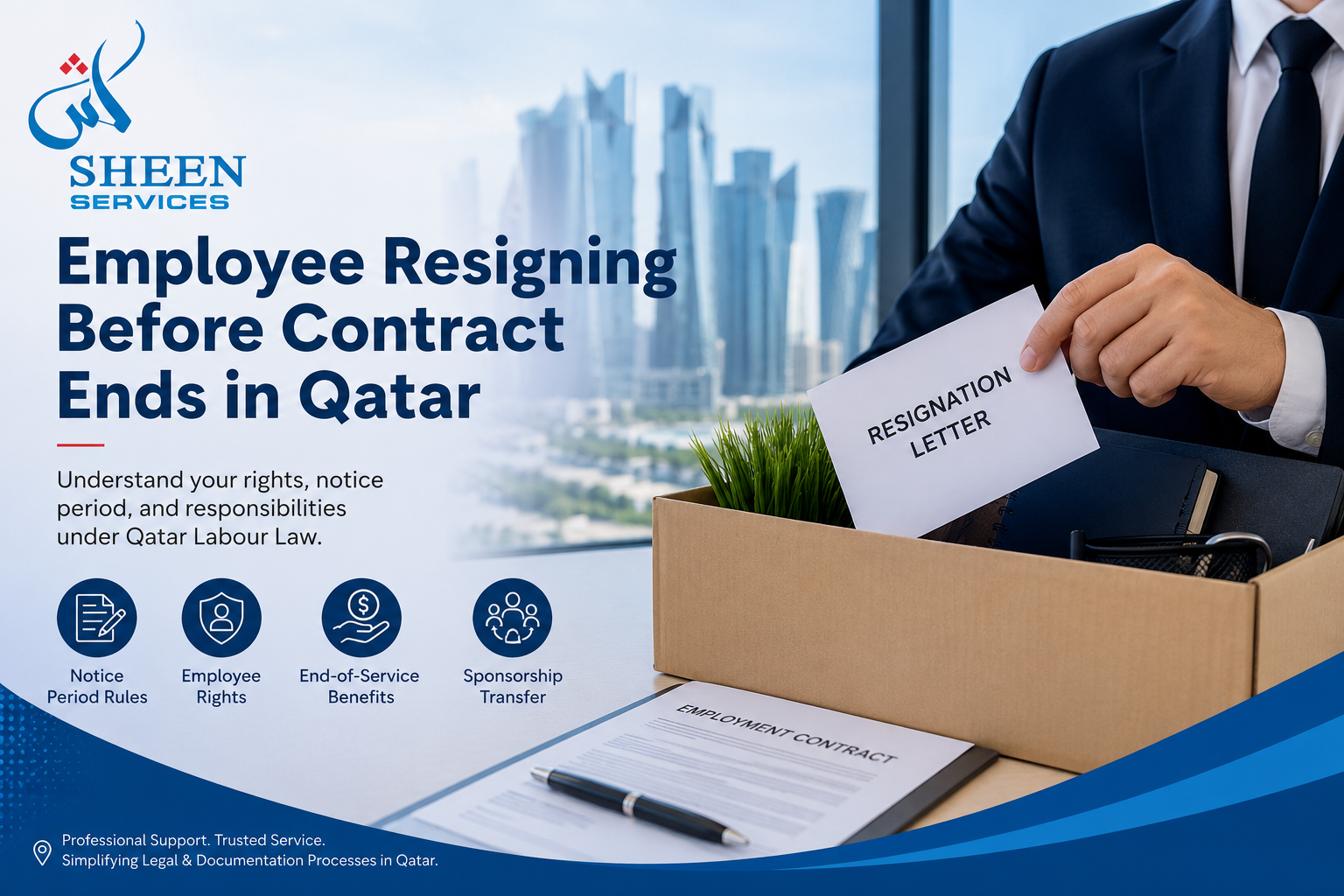 Employee resigning before contract ends in Qatar