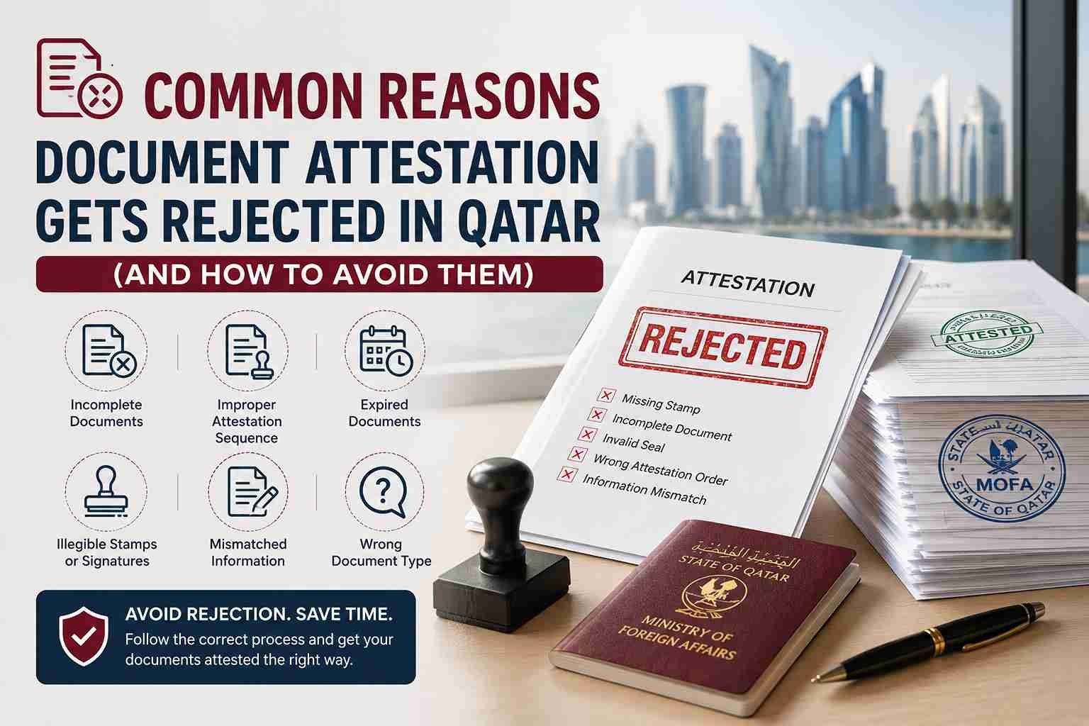 Common-Reasons-Document-Attestation-Gets-Rejected-in-Qatar-And-How-to-Avoid-Them_hiremate.
