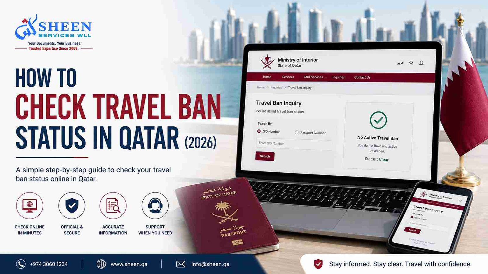 How to Check Travel Ban Status in Qatar (2026)_sheen services