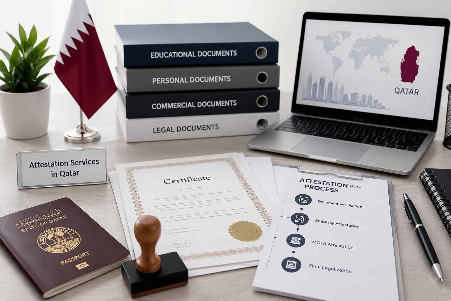 Attestation services and document legalization support in Qatar