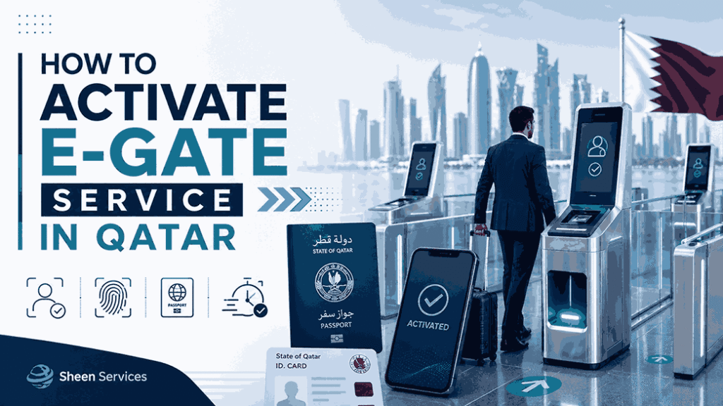 How to activate e-gate service in Qatar for 3 years